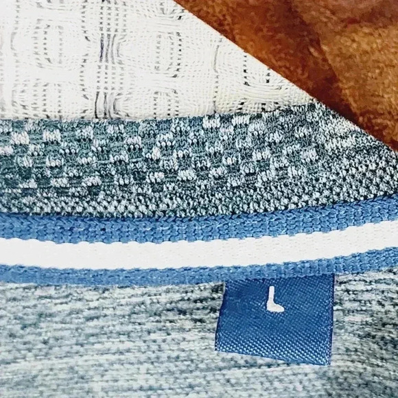 Essex Crossing X Men's Henley Sweatshirt Size L Blue Pattern - Picture 5 of 8